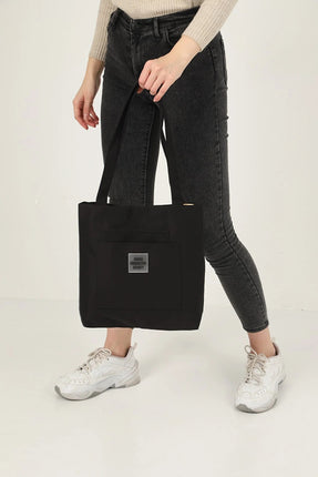 Sac Fourre-Tout En Toile Noire