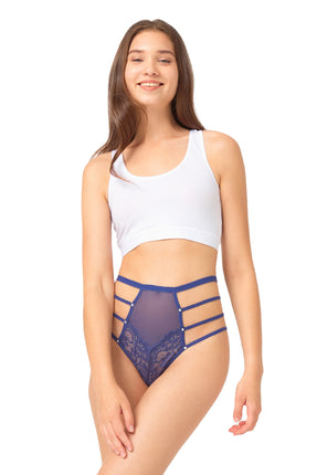 Paquet de 6 Strings en Dentelle Avec Détails de Bandes Et Nœud Décoratif