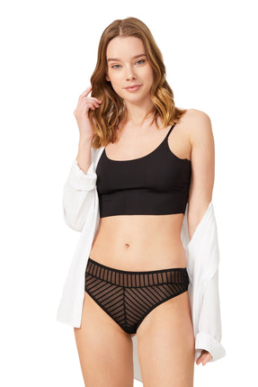 Paquet de 6 Culottes Brésiliennes à Rayures et Détail Triangle