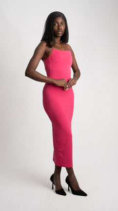 Robe Midi Moulante Rose