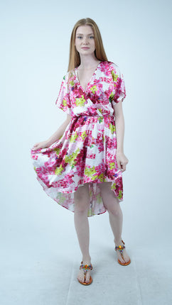 Robe fleurie Versace-Multicolore Clair