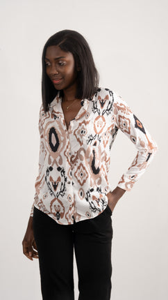 Chemise Bohème à Imprimé Tribal