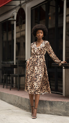 Robe Chemisier 'Wild Essence' à Imprimé Léopard