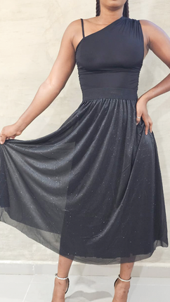 Jupe Midi Aérienne en Tulle Noire