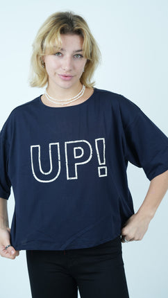 T-shirt Oversize Bleu 'UP!'