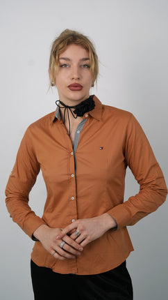 Chemise Polo Classique Pour Femmes-Marron Clair