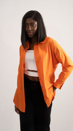 Chemisier Orange Urbain Chic