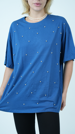 T-Shirt Oversize Bleu Perlé