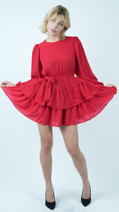 Robe Volantée Rouge