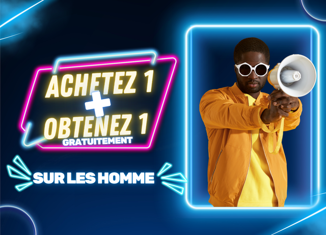 1, Obtenez 1 Gratuitement sur les HOMME