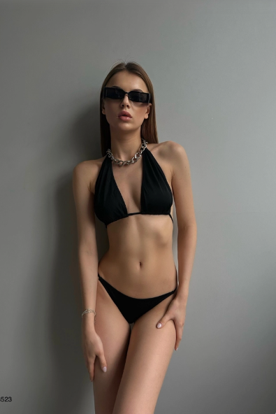 Bikini Noir Élégance Halter