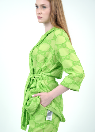 Ensemble de Détente Chic à Imprimé Gucci-Vert