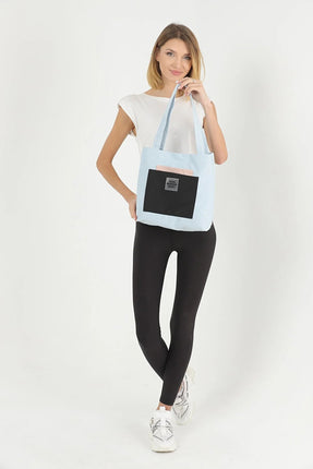 Sac Fourre-Tout En Toile Bleu Clair