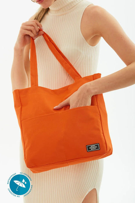 Sac À Bras Et À Bandoulière Étanche Avec 4 Compartiments Avec Détail De Poche- ORANGE