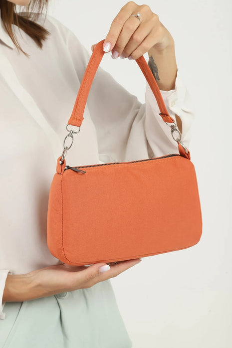 Sac À Main Et À Bandoulière Baguette En Toile De Sport Quotidien - ORANGE