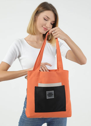 Sac Fourre-Tout En Toile Orange