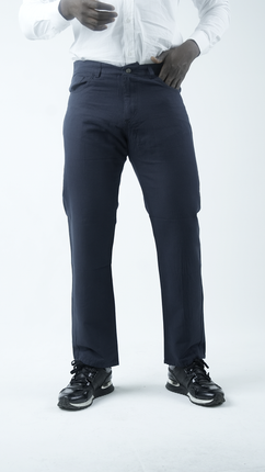 Pantalon Chino Élégant Bleu Foncé