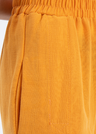 Pantalon Sarouel Aéré à Fentes Latérales - Orange