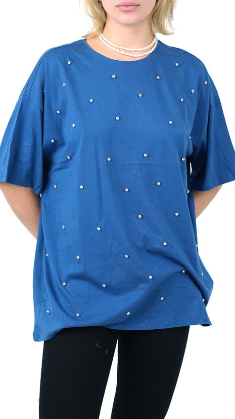 T-Shirt Oversize Bleu Perlé