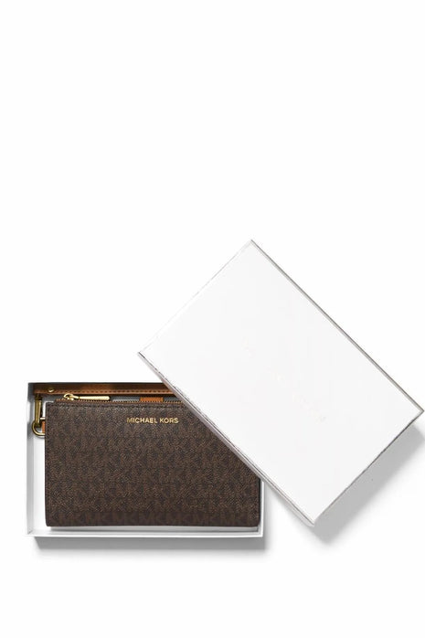 Portefeuille Michael Kors en toile monogramme marron