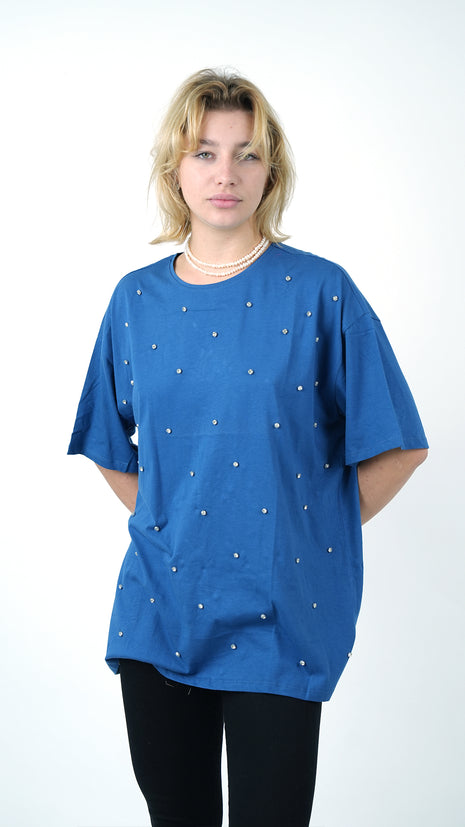 T-Shirt Oversize Bleu Perlé