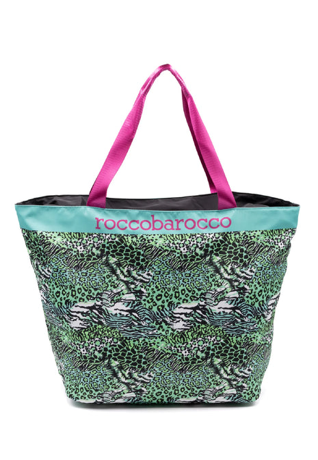 Bourse shopping da mare Animalier Roccobarocco