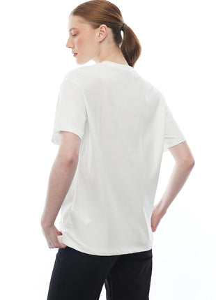 T-shirt Blanc Visage Abstrait