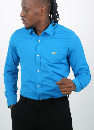 Chemise Lacoste "Bleu Vibrant" Pour Hommes