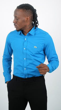 Chemise Lacoste "Bleu Vibrant" Pour Hommes