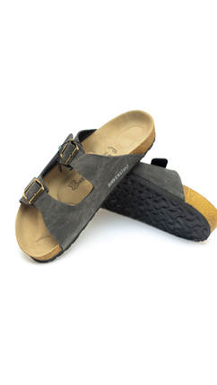 Mule Gris Tendance en Toile Pour Femme