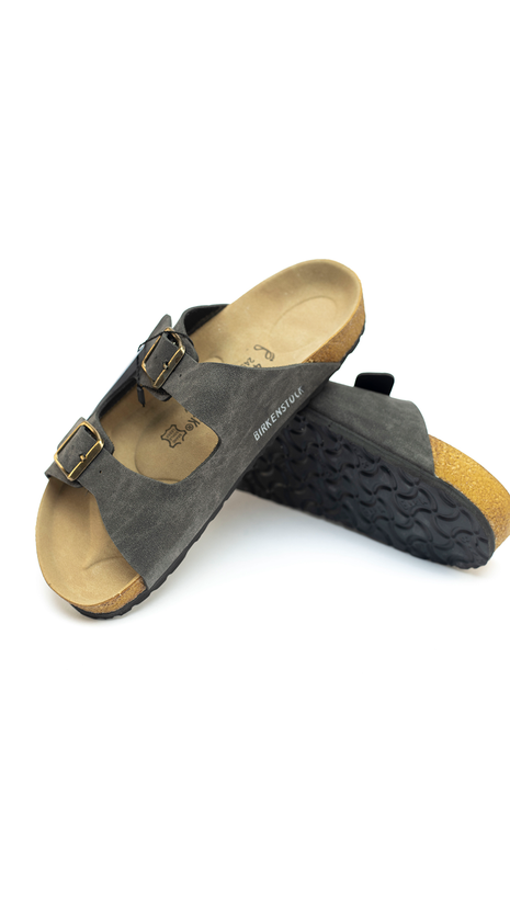 Mule Gris Tendance en Toile Pour Femme