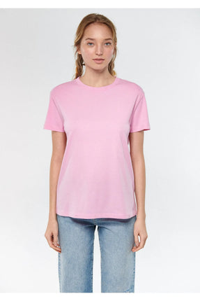 T-Shirt Basique Rose Coupe Régulière