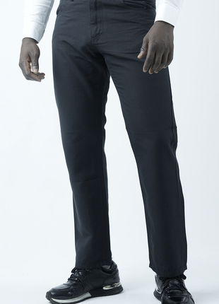 Pantalon Chino Noir 'Classique Moderne'