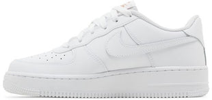 Nike Air Force 1 Low GS Rainbow Lace Swoosh Baskets Blanc Multi-Couleur.