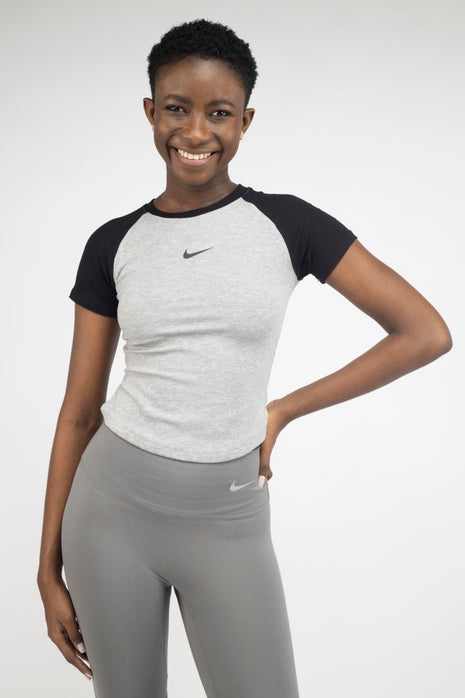 Leggings de Sport Nike Gris Taille Haute.