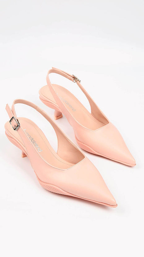 Escarpins Slingback Rose Poudré