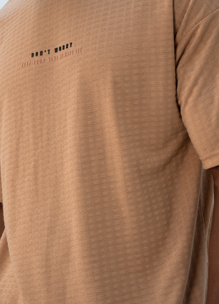 T-Shirt en Maille Texturée Marron