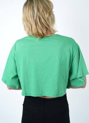 T-shirt Court Oversize Vert Vibrant