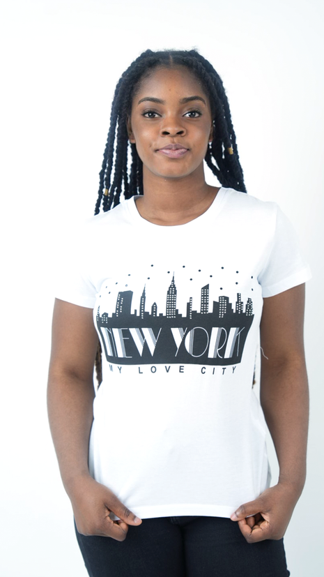 T-shirt New York-Blanc