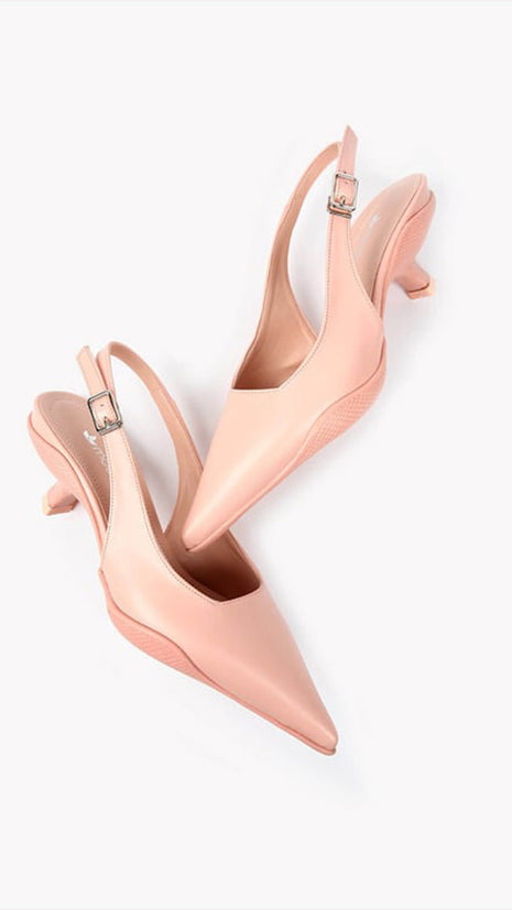 Escarpins Slingback Rose Poudré