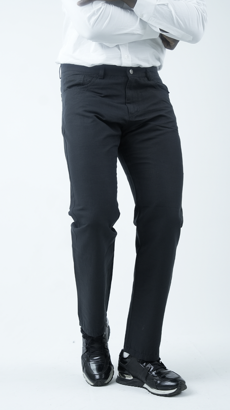 Pantalon Chino Noir 'Classique Moderne'