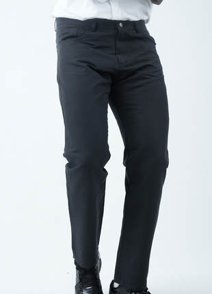 Pantalon Chino Noir 'Classique Moderne'