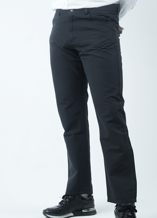 Pantalon Chino Noir 'Classique Moderne'