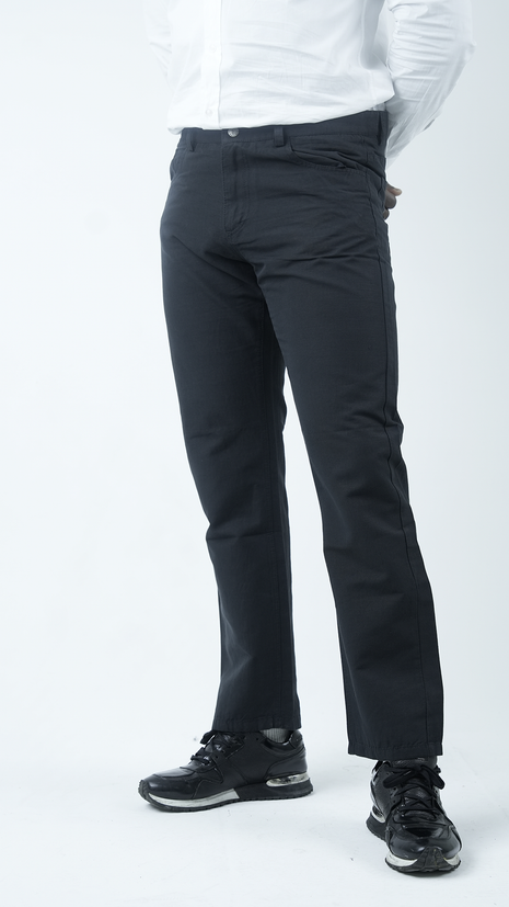 Pantalon Chino Noir 'Classique Moderne'