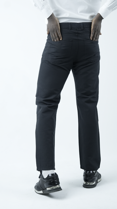 Pantalon Chino Noir 'Classique Moderne'