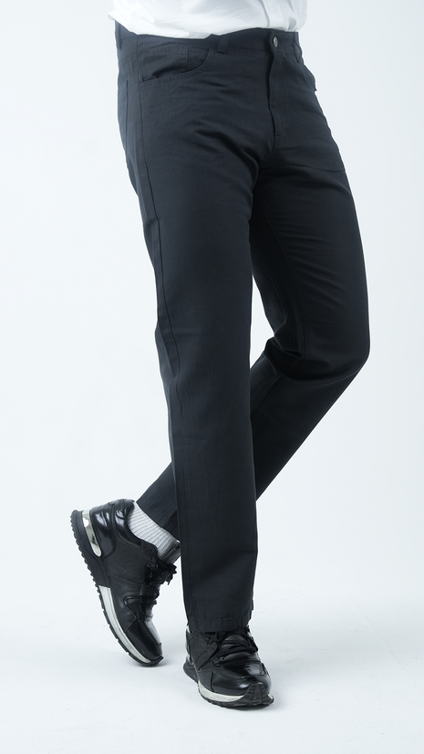 Pantalon Chino Noir 'Classique Moderne'