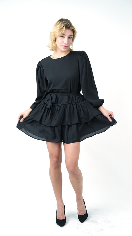 Robe Volantée Noire