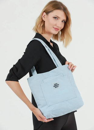 Sac Fourre-Tout En Toile Bleu Clair