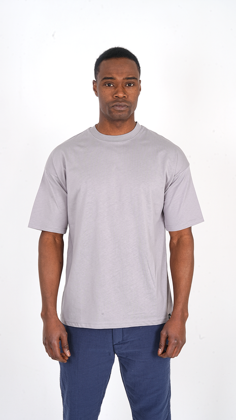 T-Shirt Classique en Coton Gris