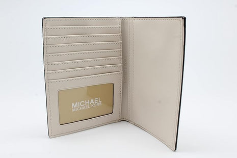 Étui de passeport Michael Kors en toile monogramme beige